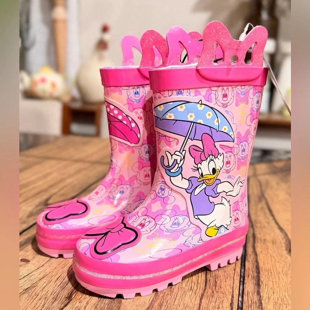 Minnie Mouse Toddler Girls Rain Boots, Sizes 5/6 NEW